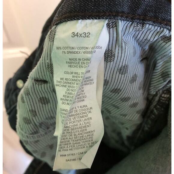 Perry Ellis Portfolio Jeans Dark Wash Straight Leg Dressy Casual Men's 34x32 - Picture 5 of 7